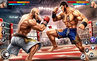 Image Bodybuilder Karate Fighting